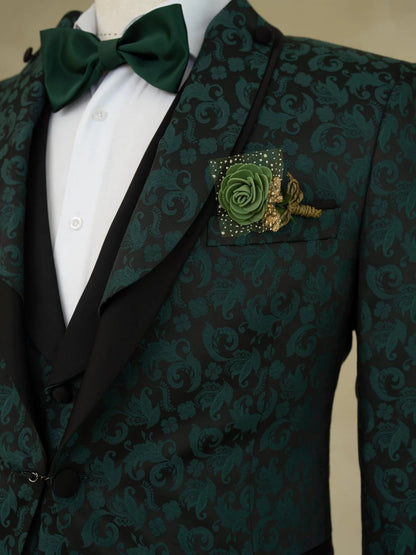 SUIT BLACK AND GREEN